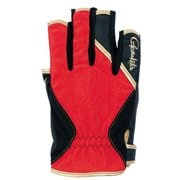 フィッシンググローブ(5本切) GM7234 レッド M [釣り メンズウエア グローブ]