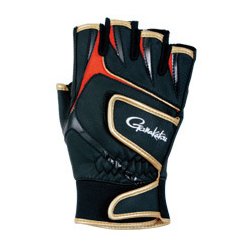 ダブルベルトフィッシンググローブ(5本切) GM7235 BK LL [釣り メンズウエア グローブ]