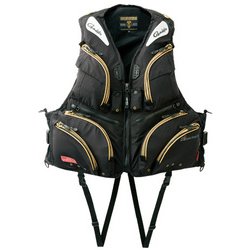 ウィンドストッパーフローティングベスト GM2174 BK/G L [釣り メンズウエア フローティングベスト]