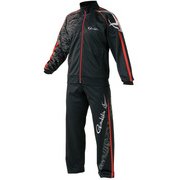 ジャージスーツ GM3489 ブラック/レッド 5L [釣り メンズウエア フルタイムスーツ]