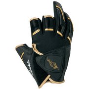 ウィンドストッパークロスベルトトーナメントグローブ 3本切 GM7253 BK/G L [釣り メンズウエア グローブ]
