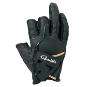 クロスベルトフィッシンググローブ 3本切 GM7255 BK/BK M [釣り メンズウエア グローブ]