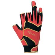 ストレッチフィットグローブ 3本切 GM7256 R/BK M [釣り メンズウエア グローブ]