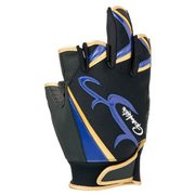 ウィンドストッパーグローブ 5本切ハーフショート GM7258 BK/BL L [釣り メンズウエア グローブ]