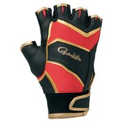ストレッチフィットグローブ 5本切ショート GM7260 BK/R M [釣り メンズウエア グローブ]