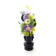 お供え用プリザーブドフラワーアレンジメント「蘭」 花器付S (丸花器タイプ)