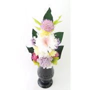 お供え用プリザーブドフラワー優(ゆ) 咲(ら) 花器付M
