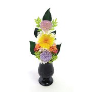 お供え用プリザーブドフラワー優(ゆ) 咲(ら) (イエロータイプ) 花器付M