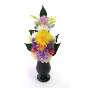 お供え用プリザーブドフラワー優(ゆ) 咲(ら) (イエロータイプ) 花器付L