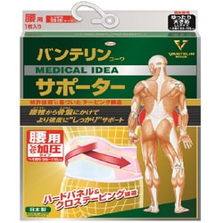バンテリンコーワサポーター 腰用しっかり加圧タイプ 男女兼用 ゆったり 大きめ（LLサイズ） パステルピンク 1枚入 [サポーター]