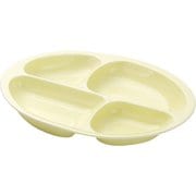 介護食事用品 仕切り皿 4分割 イエロー