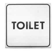 S1111-34 [プレート TOILET 109x109x2mm テープ付き]