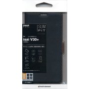V30+(L-01K)/JOJO(L-02K)/isai V30+(LGV35) 薄型手帳ケース サイドマグネット SLIMFIT BK×DBR 3846V30P