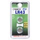 Vアルカリボタン電池 LR43 2個 LR43/B2P