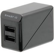 スマートIC搭載 急速充電 3A出力対応 AC充電器 ブラック OWL-ACU2F3S-BK