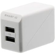 スマートIC搭載 急速充電 3A出力対応 AC充電器 ホワイト OWL-ACU2F3S-WH