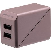 スマートIC搭載 急速充電 3A出力対応 AC充電器 ローズゴールド OWL-ACU2F3S-RG
