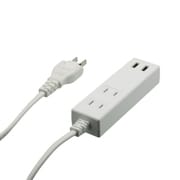 スマートIC搭載 急速充電2.4A出力対応 USBポート付き OAタップ 1m ホワイト OWL-OTA2U2S10-WH