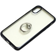 BCJI1701BK [iPhone XS/X用ケース リング付き サイドメッキ ブラック]