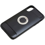 BCJI1703BK [iPhone XS/X用ケース リング付き 耐衝撃 ブラック]