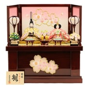 収納雛 衣装着ひな人形 さくら模り収納（花梨塗） 812wa285k1715