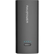 RAVPower 5200mAh モバイルバッテリー Type-Cアダプタ付き ブラック RP-PB072-BK