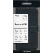 Android One S4 薄型手帳ケース マグネット SLIM FIT CASE ブラック 3865AOS4