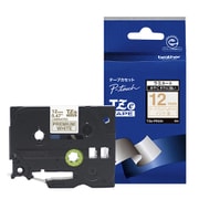 ラベルライター ピータッチ用テープ ラミネート おしゃれテープ プレミアムタイプ プレミアムホワイトテープ 金文字 テープ幅12mm 長さ4m TZe-PR234