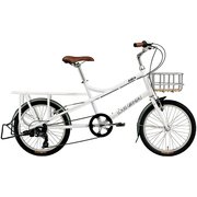 ミニベロ スモールバイク 410mm(155~180cm) 外装7段変速 SHIMANO TOURNY LGS-S8 Minivelo style LGホワイト
