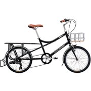 ミニベロ スモールバイク 410mm(155~180cm) 外装7段変速 SHIMANO TOURNY LGS-S8 Minivelo style LGブラック