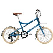 ミニベロ スモールバイク 370mm(150~165cm) 外装7段変速 SHIMANO TOURNY LGS-S7 Minivelo style スモークブルー