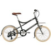 ミニベロ スモールバイク 370mm(150~165cm) 外装7段変速 SHIMANO TOURNY LGS-S7 Minivelo style チョコレートグレー
