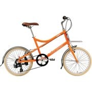 ミニベロ スモールバイク 410mm(160~175cm) 外装7段変速 SHIMANO TOURNY LGS-S7 Minivelo style LGオレンジ