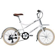 ミニベロ スモールバイク 410mm(160~175cm) 外装7段変速 SHIMANO TOURNY LGS-S7 Minivelo style LGホワイト