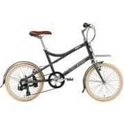 ミニベロ スモールバイク 410mm(160~175cm) 外装7段変速 SHIMANO TOURNY LGS-S7 Minivelo style チョコレートグレー
