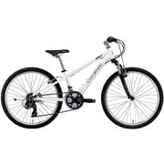 24インチジュニアクロスバイク 300mm(130~145cm) 外装21段変速 SHIMANO TOURNEY LGS-J24 Junior style LGホワイト