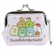 RM-5555 すみっコぐらし がまぐち ピンク とかげのおうちにあそびにきました [キャラクターグッズ]