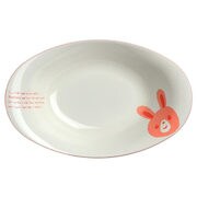 カレー・パスタ皿 うさぎ Happy Animal カレーパスタ皿 うさぎ