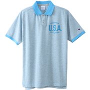 18SS C3-MS304 320 SAX L [半袖ポロシャツ サックス Lサイズ メンズ]