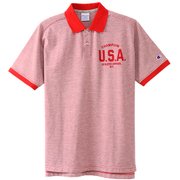 18SS C3-MS304 940 RD L [半袖ポロシャツ レッド Lサイズ メンズ]
