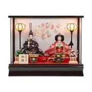 wa_2-4 [雛人形 親王 アクリルケース飾り(ダークオーク塗)]