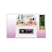 雛人形 収納型 親王飾り(パールホワイト) 6d-001
