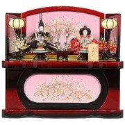 雛人形 収納型 親王飾り(黒白檀塗) 0d-021