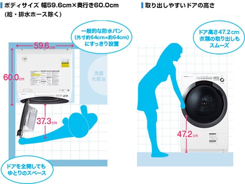 ヨドバシ.com - シャープ SHARP ドラム式洗濯乾燥機 右開き 57L ヨドバシ.com - シャープ SHARP ドラム式洗濯乾燥機 右開き 57L