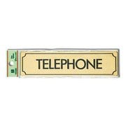 LG170-11 [サインプレート 「TELEPHONE」 枠付 真鍮金色メッキ 40x160x1mm テープ付き]