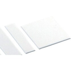 アクリル 4辺面取り 白 100x100x3mm テープ付き MK520-T