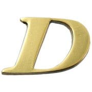 QL20-D [真鍮ゴールド文字 大文字 D]