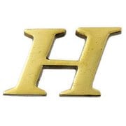 QL20-H [真鍮ゴールド文字 大文字 H]
