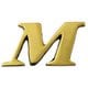QL20-M [真鍮ゴールド文字 大文字 M]
