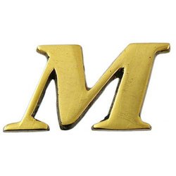 QL20-M [真鍮ゴールド文字 大文字 M]